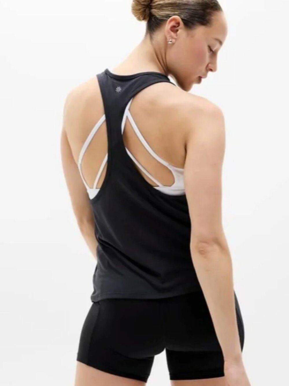 NWT Athleta With Ease Sport Racerback Tank Black Size M Medium